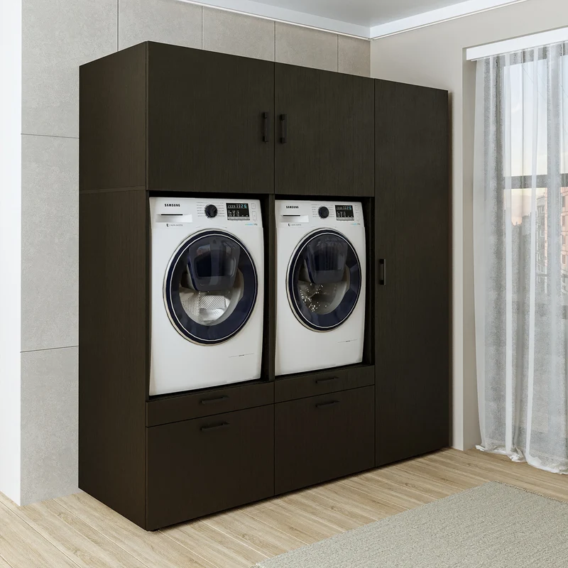 Roomart Waschmaschinenschrank SERIE 2, 194 cm, Doppelschrank mit Hochschrank, in 3 Farben