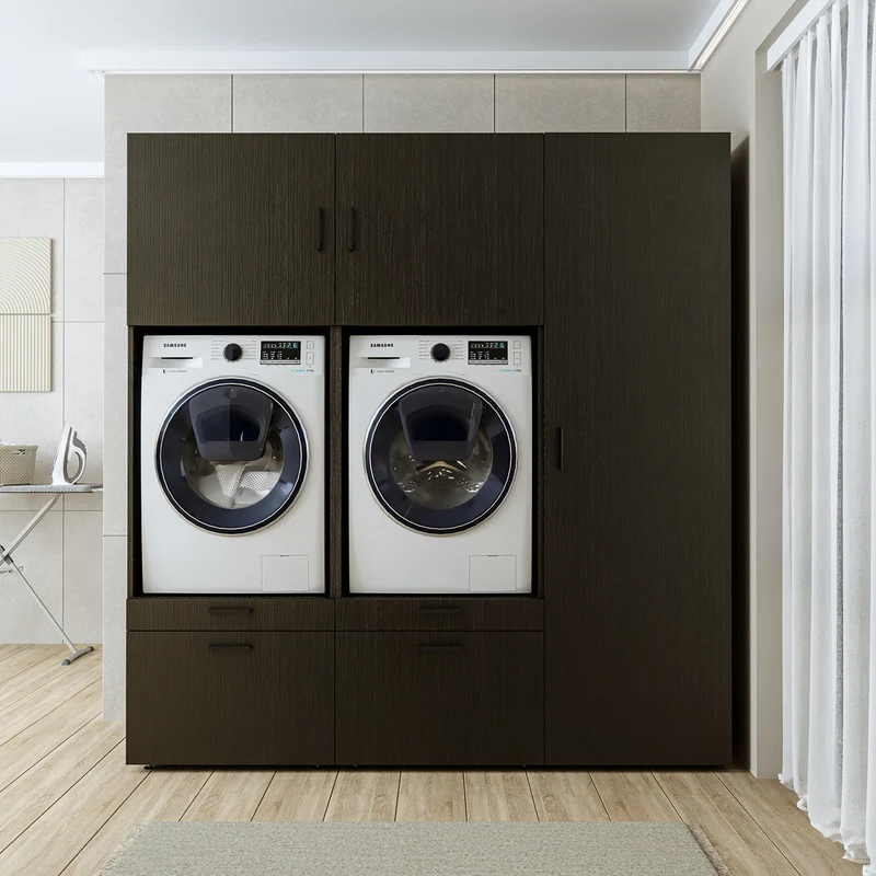 Roomart Waschmaschinenschrank SERIE 2, 194 cm, Doppelschrank mit Hochschrank, in 3 Farben