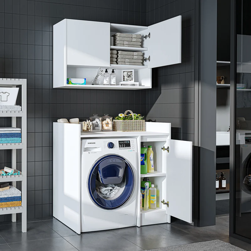 Roomart Waschmaschinenschrank DERIN-II, 100 cm, mit Oberschrank, in 4 Farben