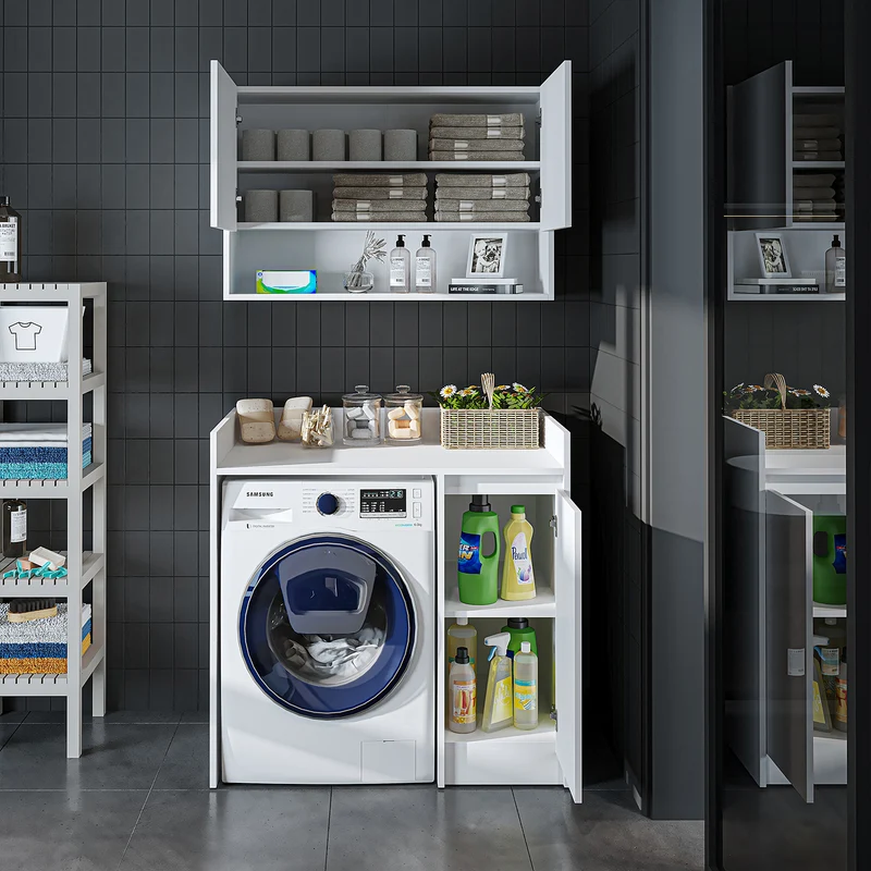 Roomart Waschmaschinenschrank DERIN-II, 100 cm, mit Oberschrank, in 4 Farben