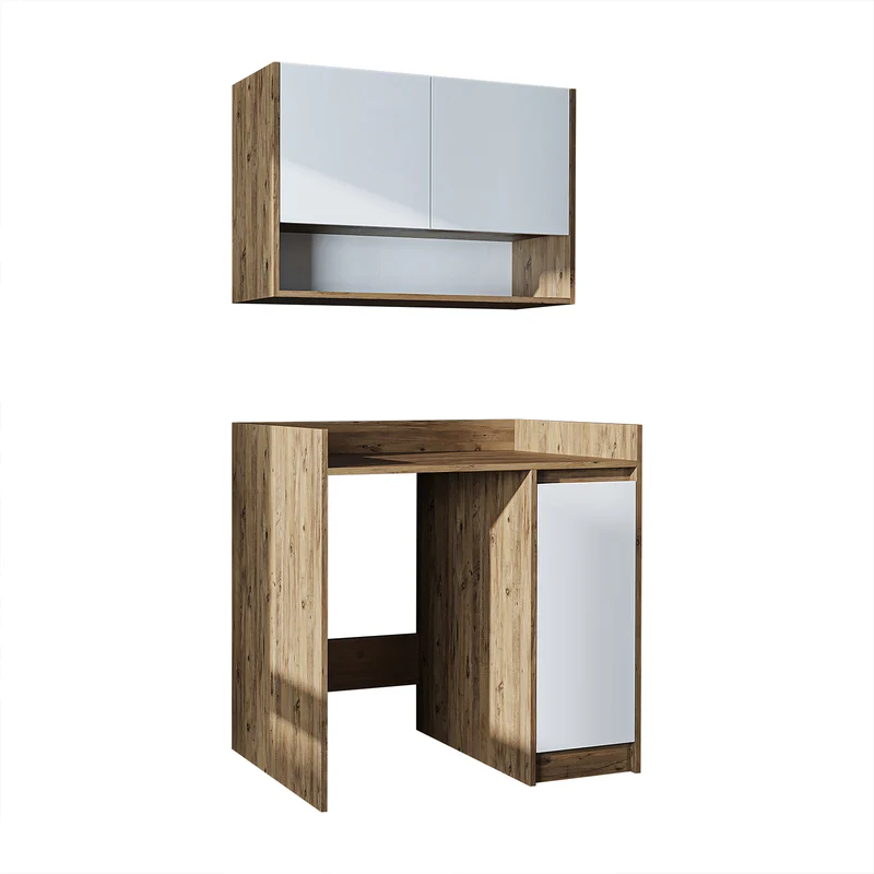 Roomart Waschmaschinenschrank DERIN-II, 100 cm, mit Oberschrank, in 4 Farben