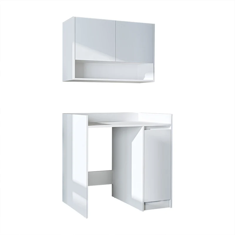 Roomart Waschmaschinenschrank DERIN-II, 100 cm, mit Oberschrank, in 4 Farben