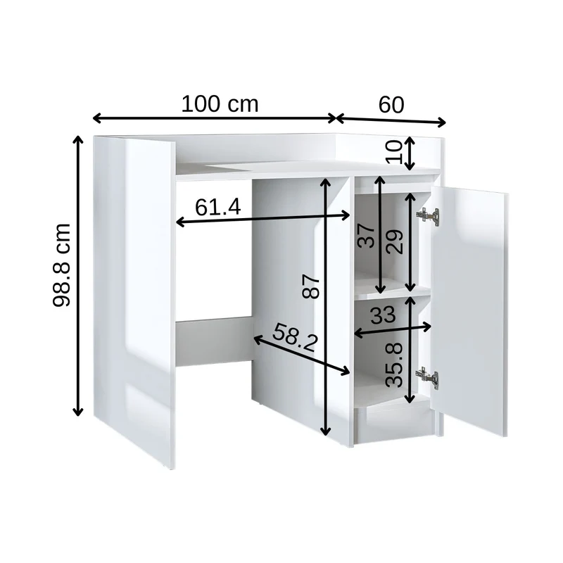 Roomart Waschmaschinenschrank DERIN-II, 100 cm, mit Oberschrank, in 4 Farben