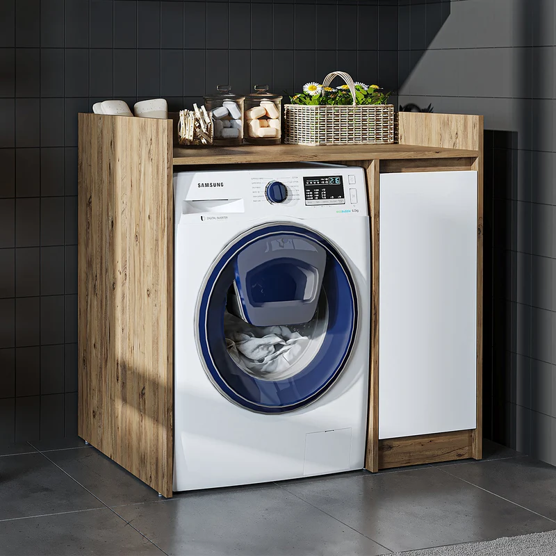 Roomart Waschmaschinenschrank DERIN-II, 100 cm, mit Oberschrank, in 4 Farben