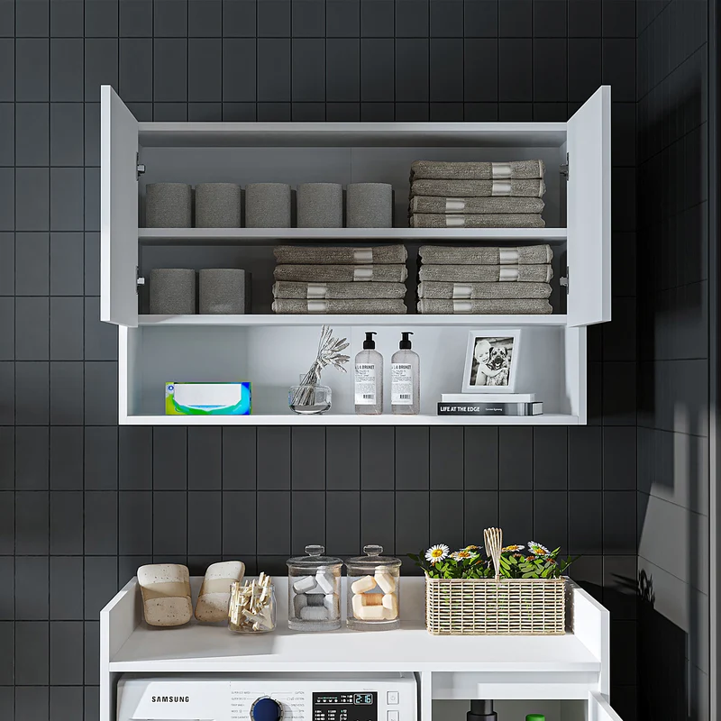 Roomart Waschmaschinenschrank DERIN-II, 100 cm, mit Oberschrank, in 4 Farben