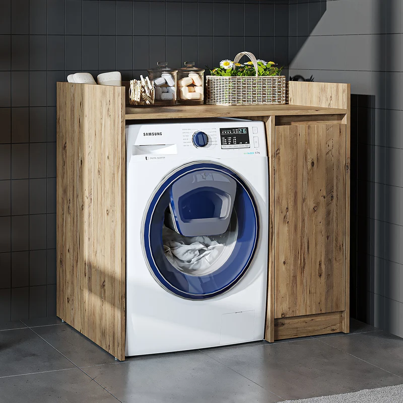Roomart Waschmaschinenschrank DERIN-II, 100 cm, mit Oberschrank, in 4 Farben