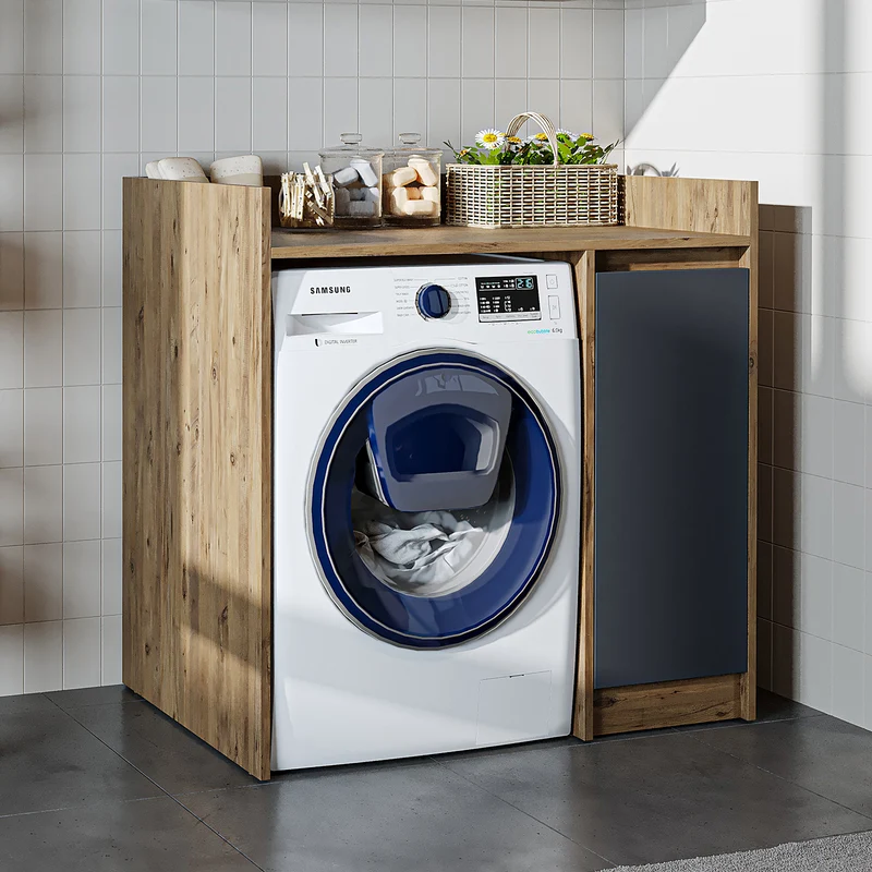 Roomart Waschmaschinenschrank DERIN-II, 100 cm, mit Oberschrank, in 4 Farben