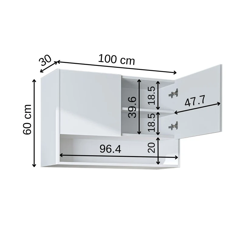 Roomart Waschmaschinenschrank DERIN-II, 100 cm, mit Oberschrank, in 4 Farben