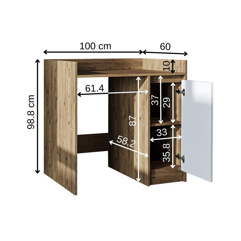 Roomart Waschmaschinenschrank DERIN-II, 100 cm, mit Oberschrank, in 4 Farben