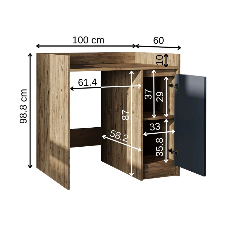 Roomart Waschmaschinenschrank DERIN-II, 100 cm, mit Oberschrank, in 4 Farben