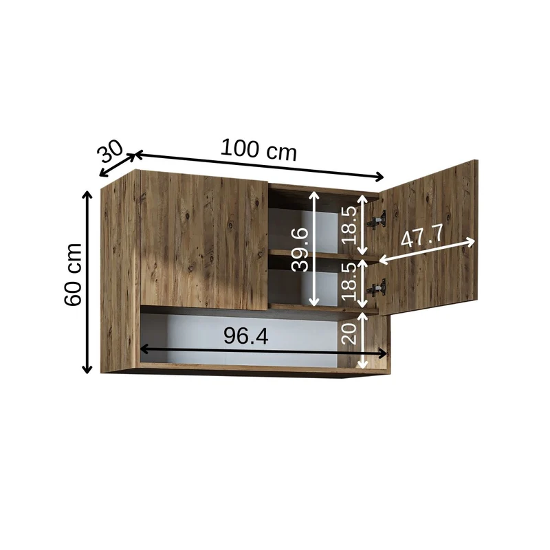 Roomart Waschmaschinenschrank DERIN-II, 100 cm, mit Oberschrank, in 4 Farben