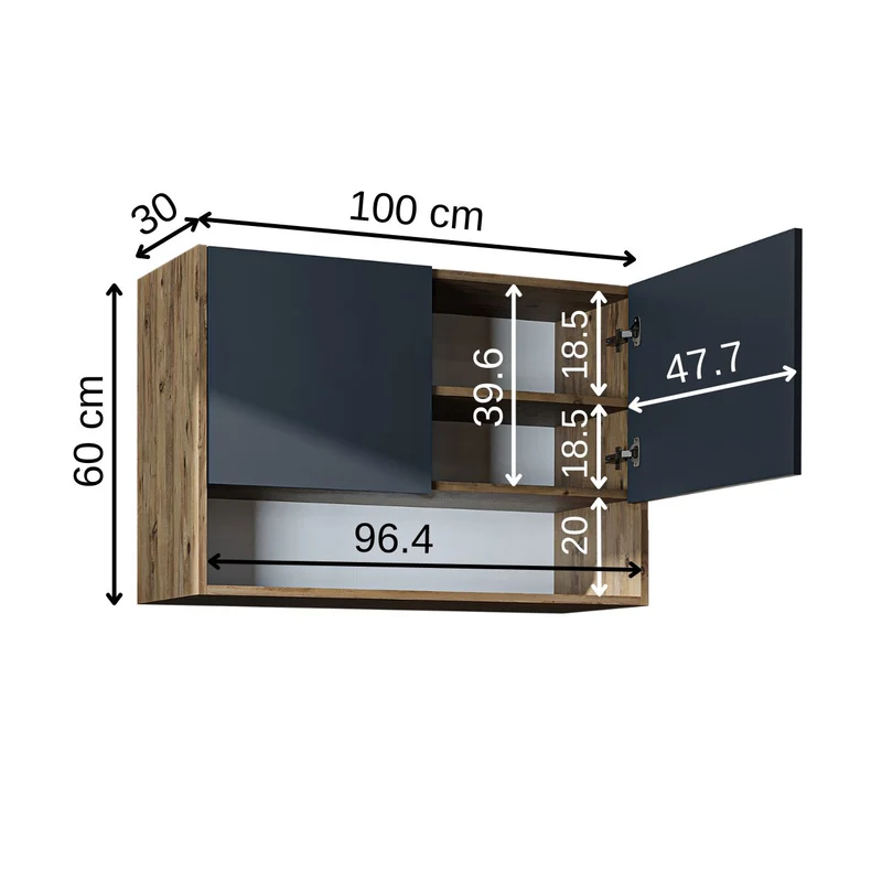 Roomart Waschmaschinenschrank DERIN-II, 100 cm, mit Oberschrank, in 4 Farben