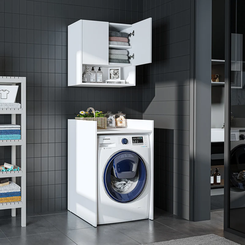 Roomart Waschmaschinenschrank DERIN-I, 65 cm, mit optionalem Oberschrank, in 4 Farben