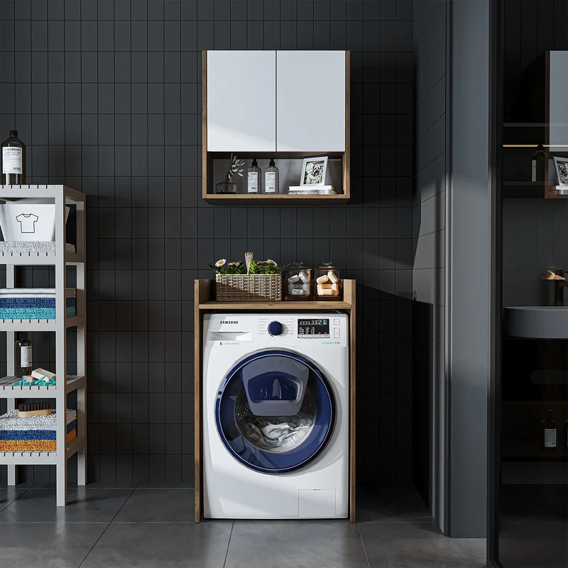 Roomart Waschmaschinenschrank DERIN-I, 65 cm, mit optionalem Oberschrank, in 4 Farben