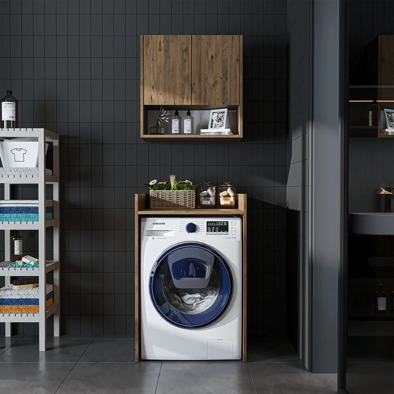 Roomart Waschmaschinenschrank DERIN-I, 65 cm, mit optionalem Oberschrank, in 4 Farben