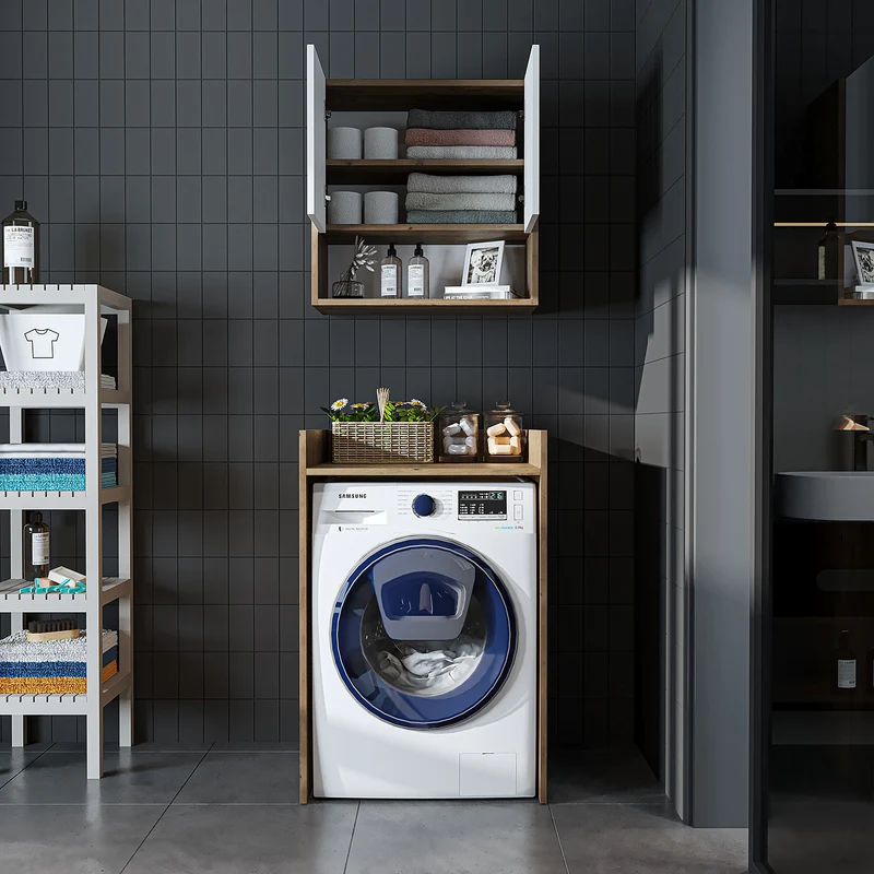 Roomart Waschmaschinenschrank DERIN-I, 65 cm, mit optionalem Oberschrank, in 4 Farben