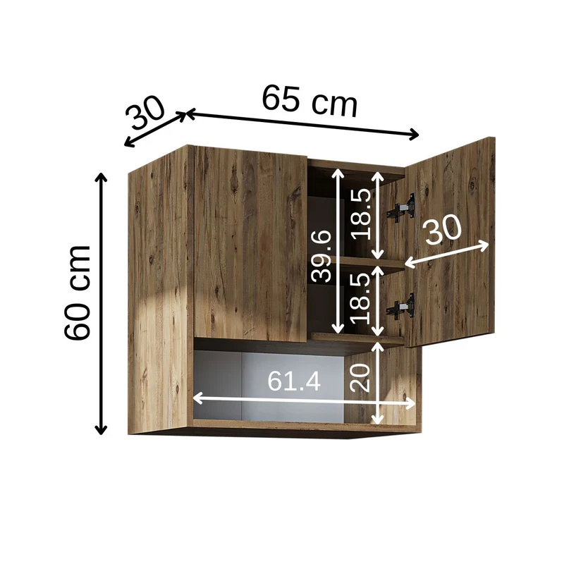 Roomart Waschmaschinenschrank DERIN-I, 65 cm, mit optionalem Oberschrank, in 4 Farben