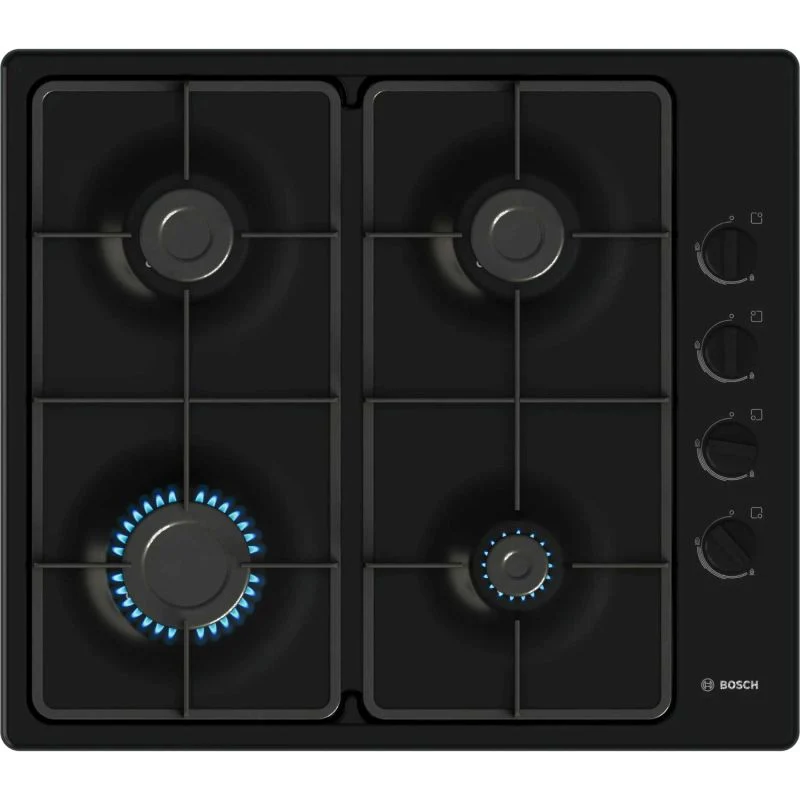 Bosch PBP6B6K60 Series 2 60cm Gas 4 Burner Hob - Black