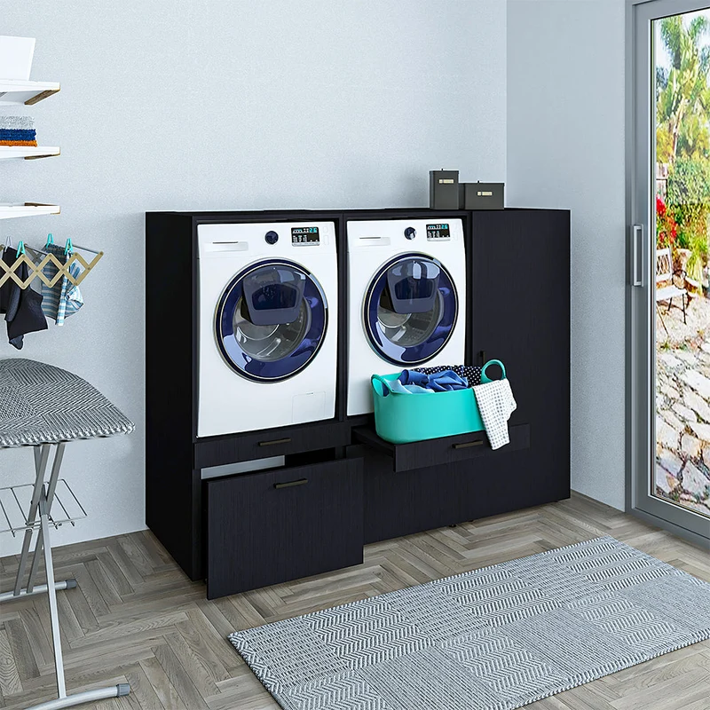 Roomart Waschmaschinenschrank SERIE 2, 254 cm, Schrankwand für zwei Geräte, in 2 Farben