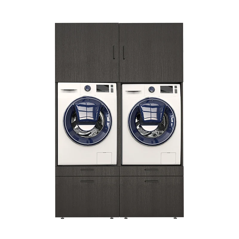 Roomart Waschmaschinenschrank SERIE 2, 134 cm, Doppelschrank mit Ausziehbrettern, in 3 Farben