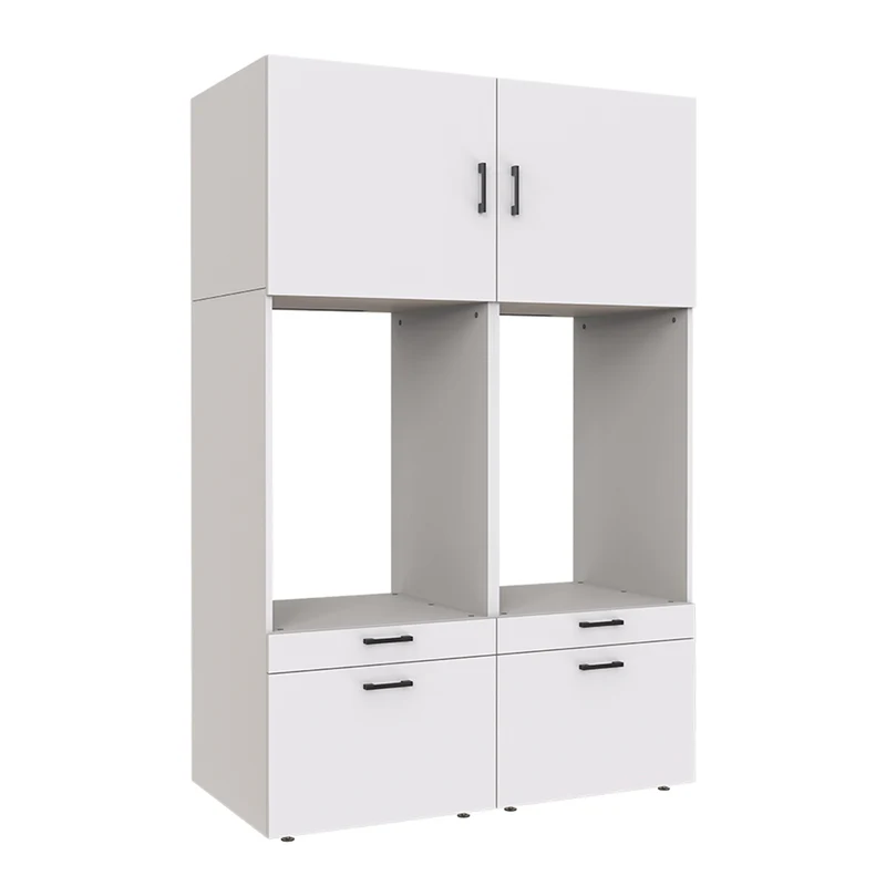 Roomart Waschmaschinenschrank SERIE 2, 134 cm, Doppelschrank mit Ausziehbrettern, in 3 Farben