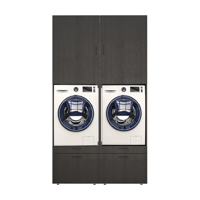 Roomart Waschmaschinenschrank SERIE 2, 134 cm, Doppelschrank mit Ausziehbrettern, in 3 Farben