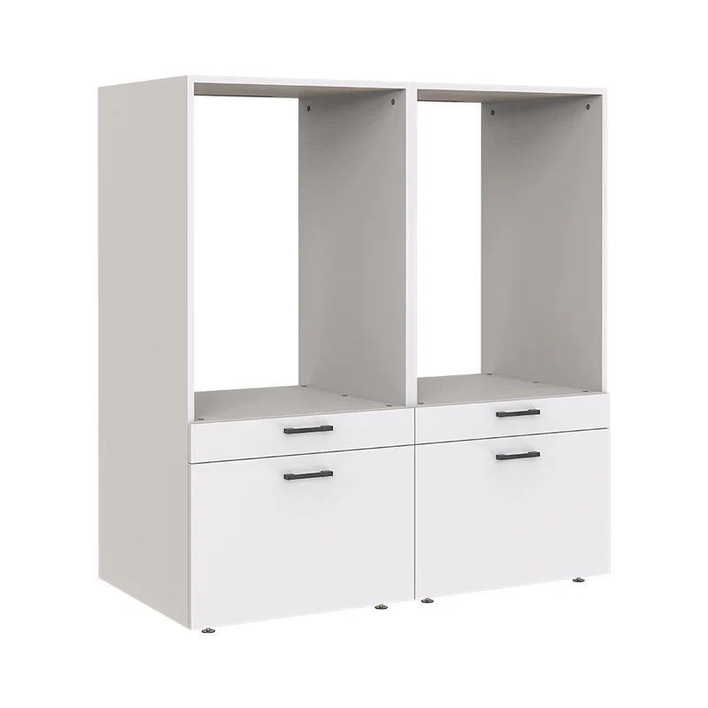 Roomart Waschmaschinenschrank SERIE 2, 134 cm, Doppelschrank für zwei Geräte mit Schubladen, in 3 Farben