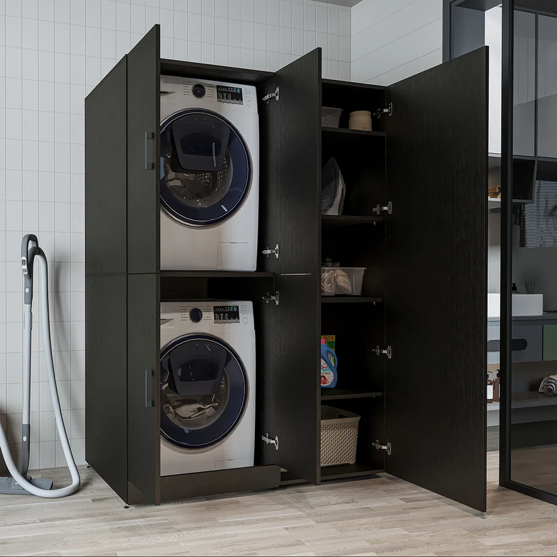 Roomart Waschmaschinenschrank DORA-II, 130 cm, für Waschmaschine und Trockner, in 5 Farben