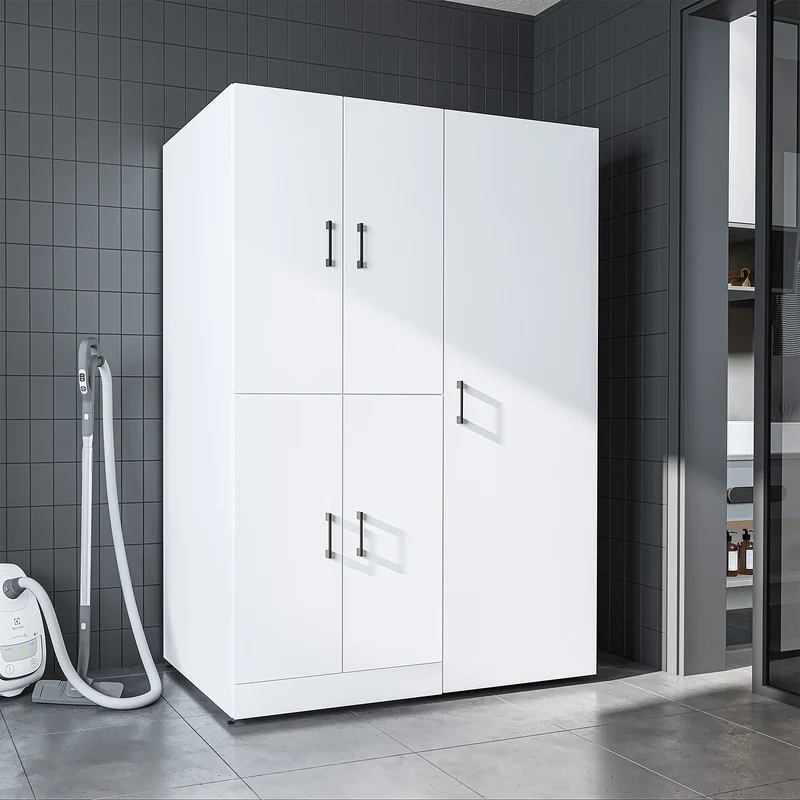 Roomart Waschmaschinenschrank DORA-II, 130 cm, für Waschmaschine und Trockner, in 5 Farben