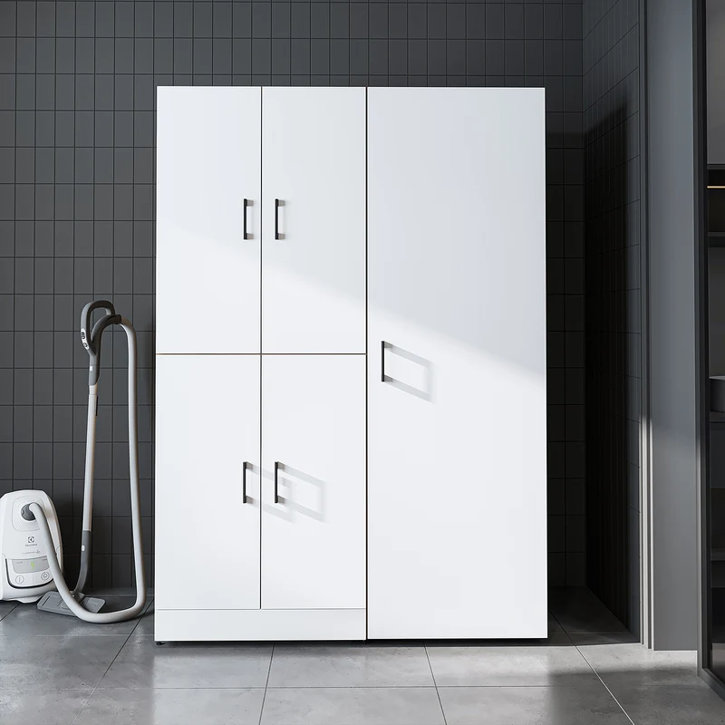Roomart Waschmaschinenschrank DORA-II, 130 cm, für Waschmaschine und Trockner, in 5 Farben