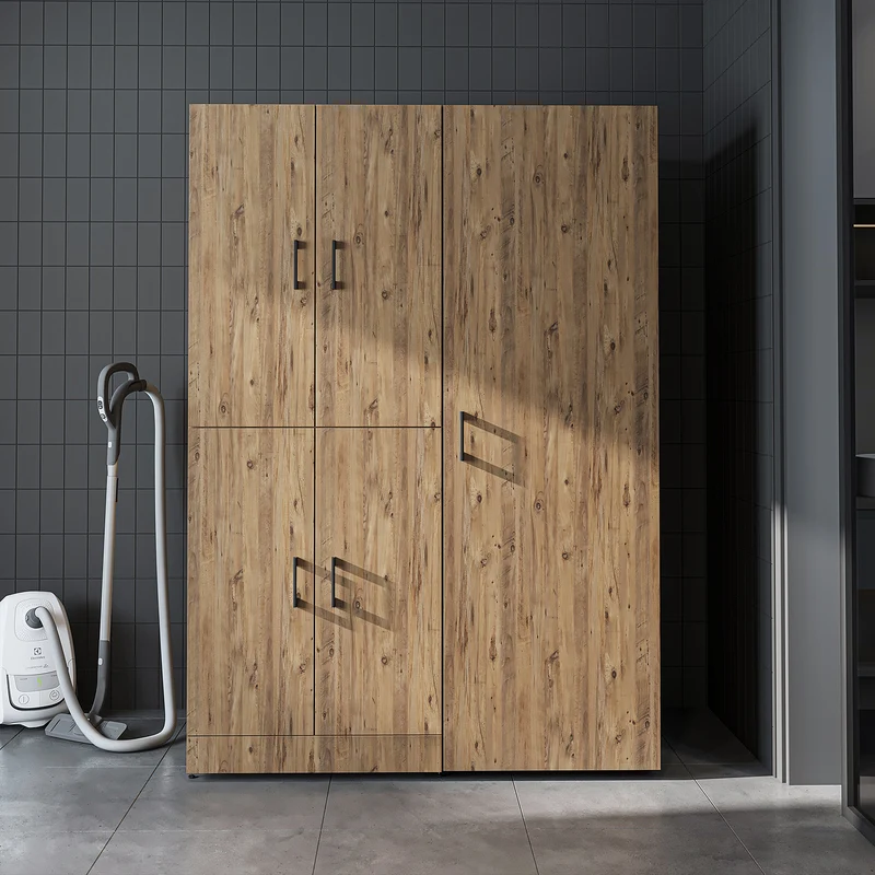 Roomart Waschmaschinenschrank DORA-II, 130 cm, für Waschmaschine und Trockner, in 5 Farben