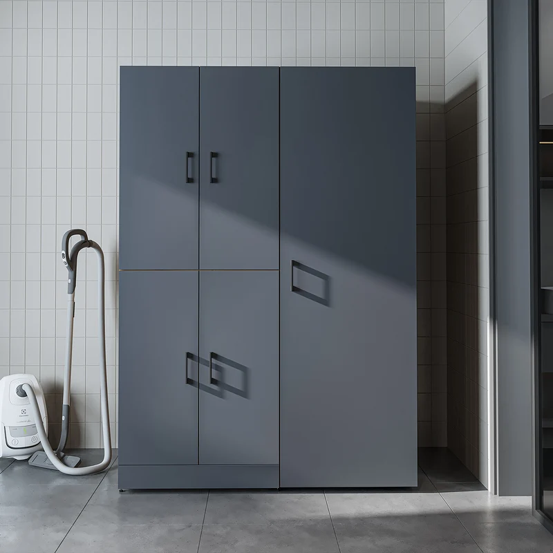 Roomart Waschmaschinenschrank DORA-II, 130 cm, für Waschmaschine und Trockner, in 5 Farben