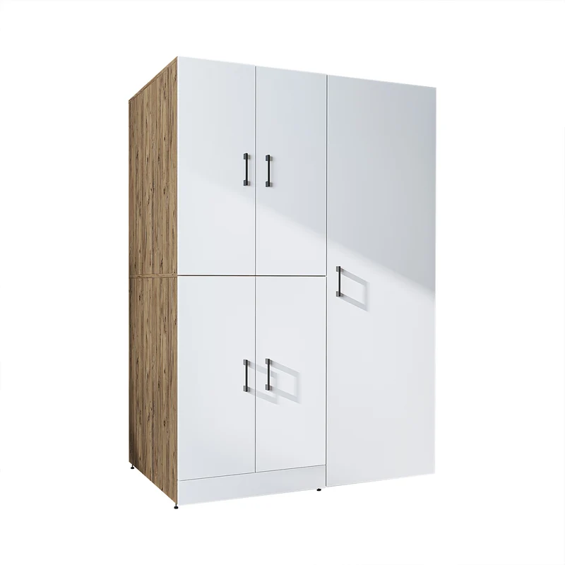 Roomart Waschmaschinenschrank DORA-II, 130 cm, für Waschmaschine und Trockner, in 5 Farben