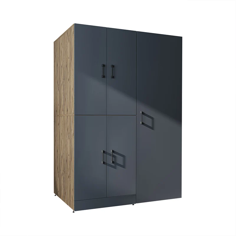 Roomart Waschmaschinenschrank DORA-II, 130 cm, für Waschmaschine und Trockner, in 5 Farben