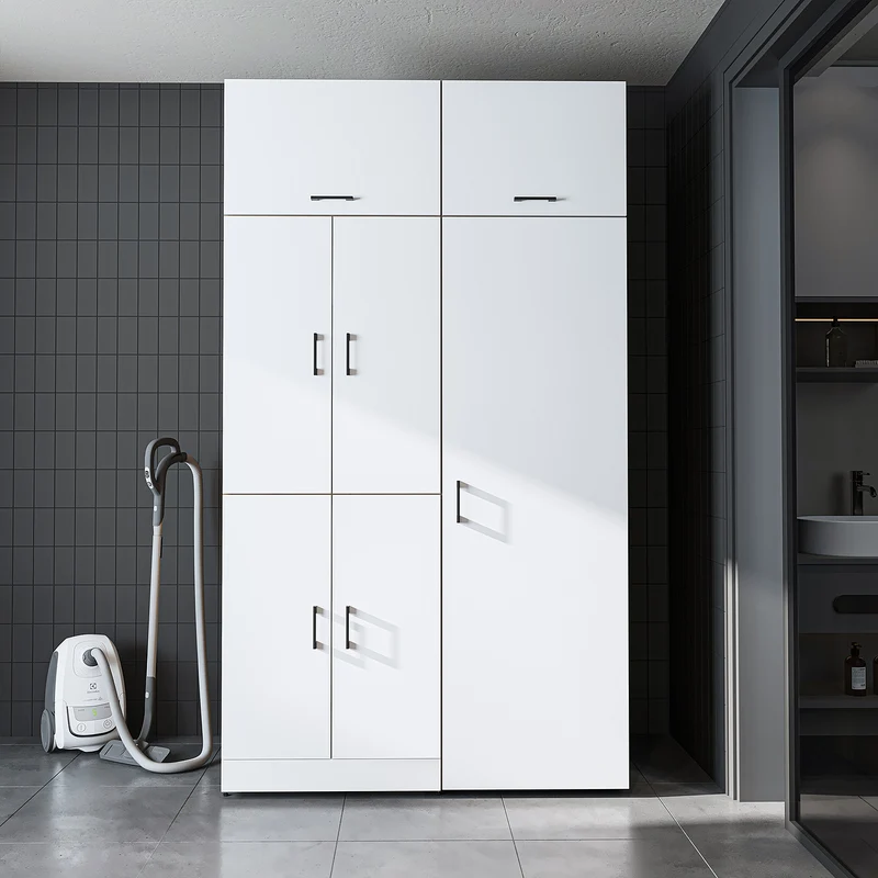 Roomart Waschmaschinenschrank DORA-II, 130 cm, für Waschmaschine und Trockner, in 5 Farben