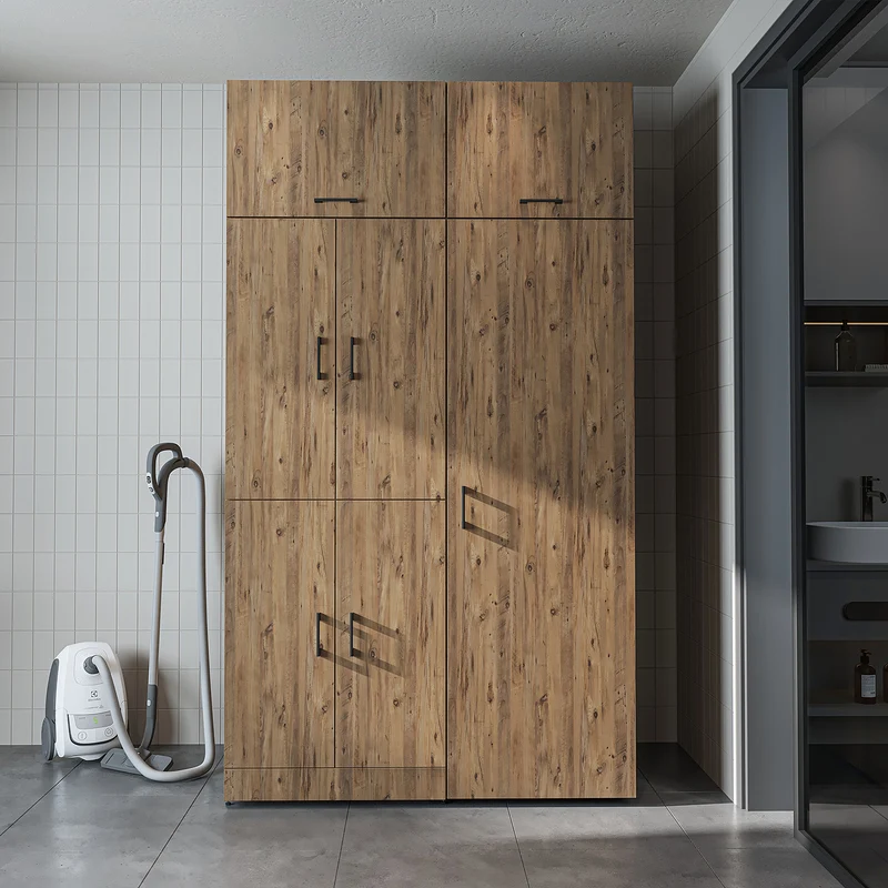 Roomart Waschmaschinenschrank DORA-II, 130 cm, für Waschmaschine und Trockner, in 5 Farben