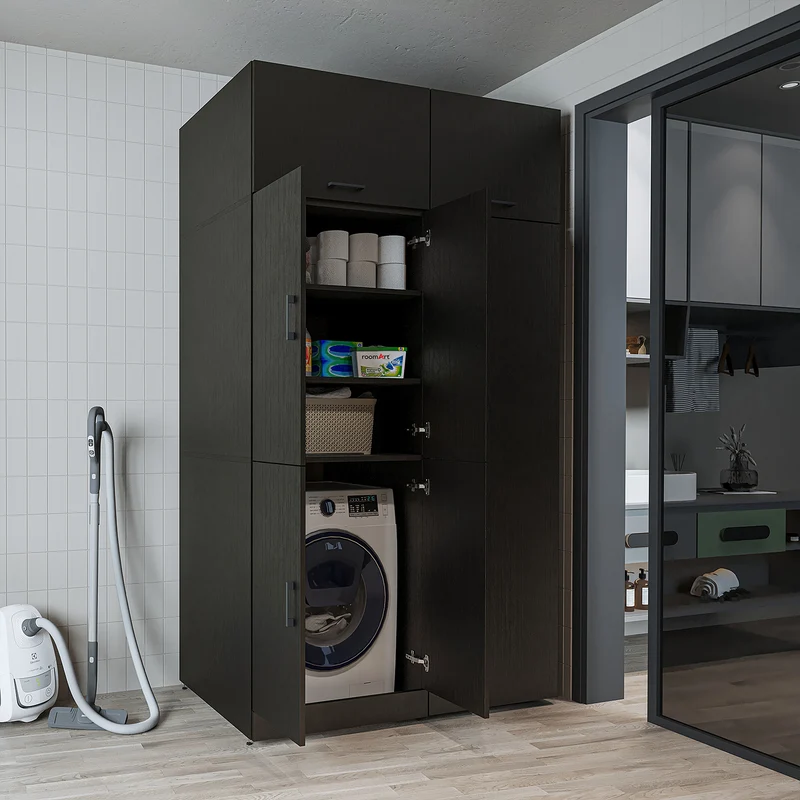 Roomart Waschmaschinenschrank DORA-II, 130 cm, für Waschmaschine und Trockner, in 5 Farben