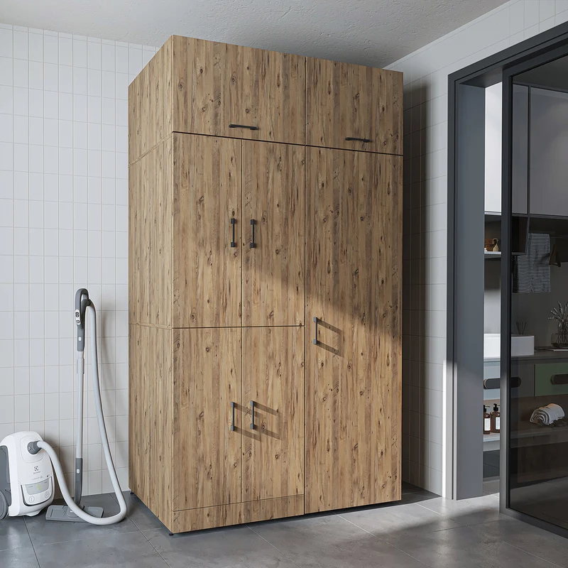 Roomart Waschmaschinenschrank DORA-II, 130 cm, für Waschmaschine und Trockner, in 5 Farben