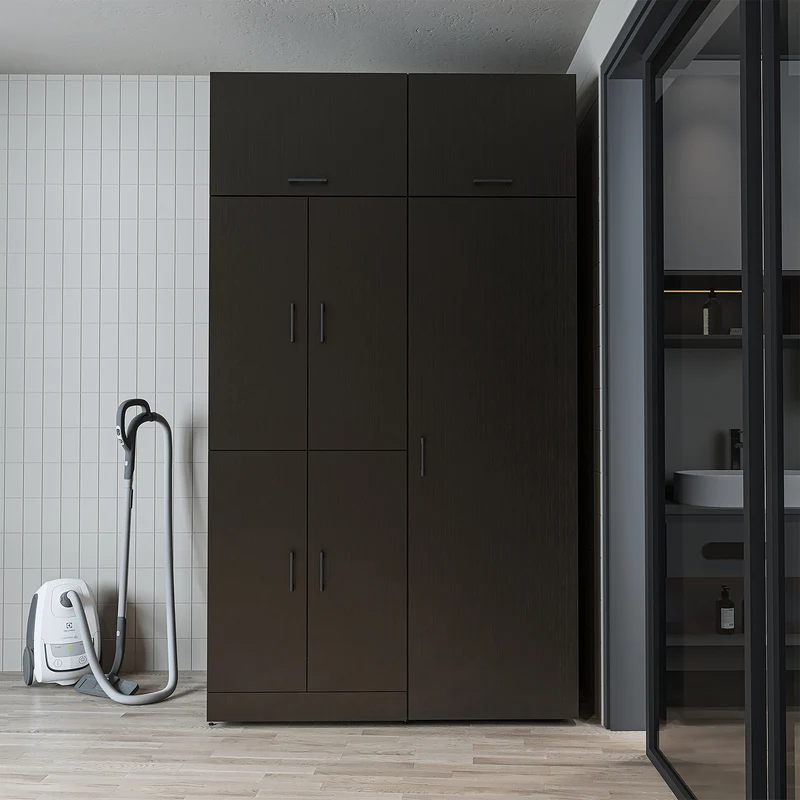 Roomart Waschmaschinenschrank DORA-II, 130 cm, für Waschmaschine und Trockner, in 5 Farben