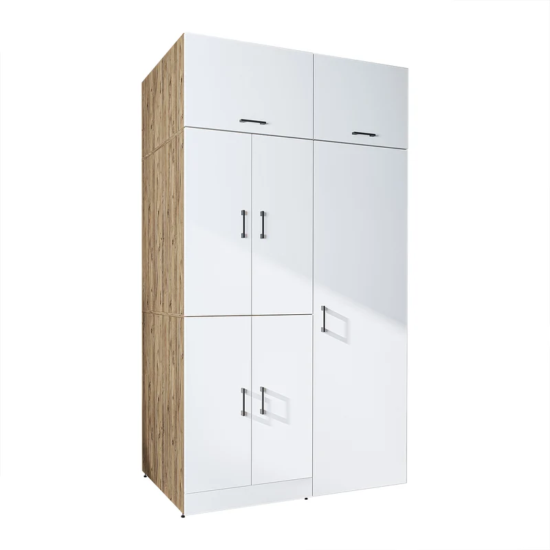 Roomart Waschmaschinenschrank DORA-II, 130 cm, für Waschmaschine und Trockner, in 5 Farben