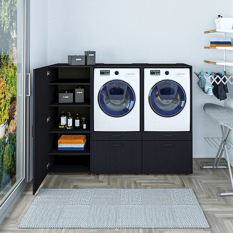 Roomart Waschmaschinenschrank SERIE 2, 194 cm, mit 2 Ausziehbrettern, in 2 Farben