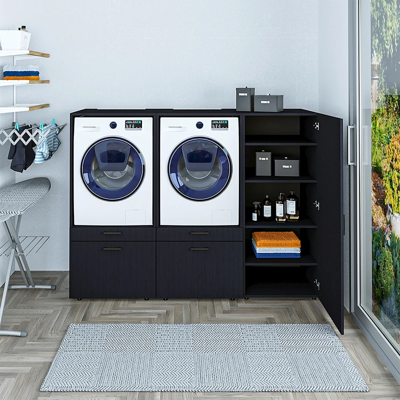 Roomart Waschmaschinenschrank SERIE 2, 194 cm, mit 2 Ausziehbrettern, in 2 Farben