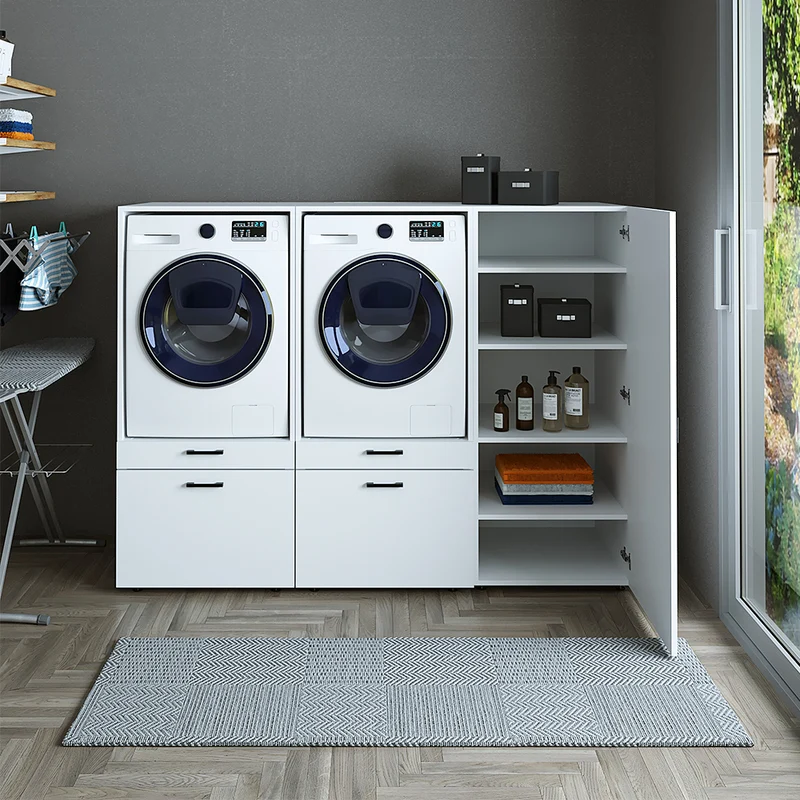 Roomart Waschmaschinenschrank SERIE 2, 194 cm, mit 2 Ausziehbrettern, in 2 Farben