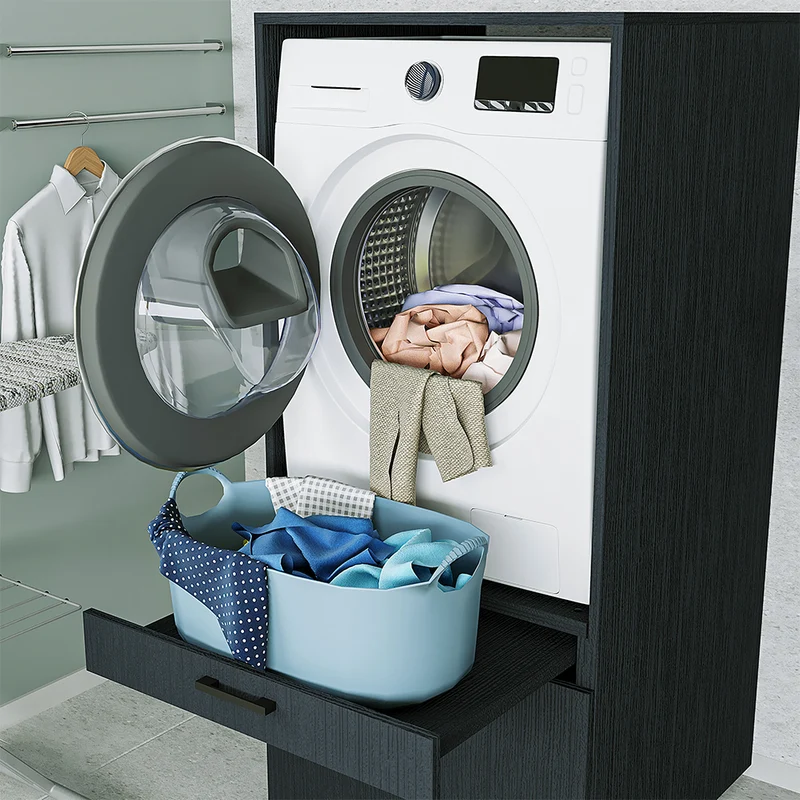 Roomart Waschmaschinenschrank SERIE 2, 194 cm, mit 2 Ausziehbrettern, in 2 Farben