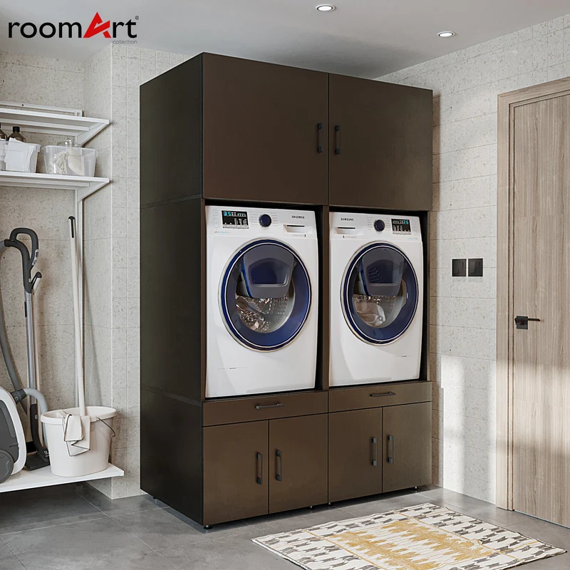 Roomart Waschmaschinenschrank SERIE 3, 134 cm, 205 cm hoch, in 3 Farben