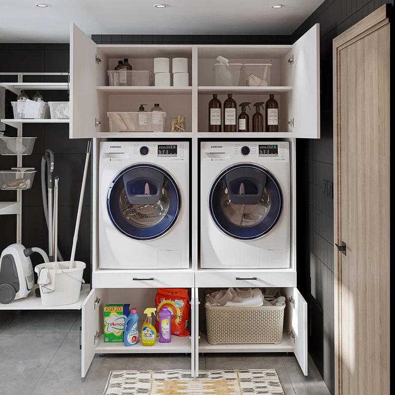 Roomart Waschmaschinenschrank SERIE 3, 134 cm, 205 cm hoch, in 3 Farben
