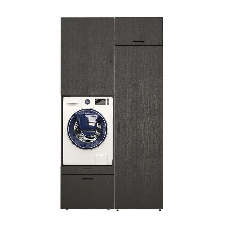 Roomart Waschmaschinenschrank SERIE 2, 127 cm, mit Hochschrank und Ausziehbrett, in 3 Farben