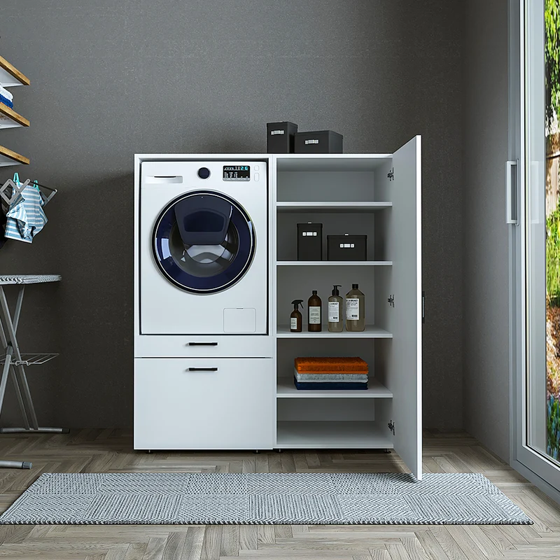 Roomart Waschmaschinenschrank SERIE 2, 127 cm, mit Mehrzweckschrank, in 2 Farben