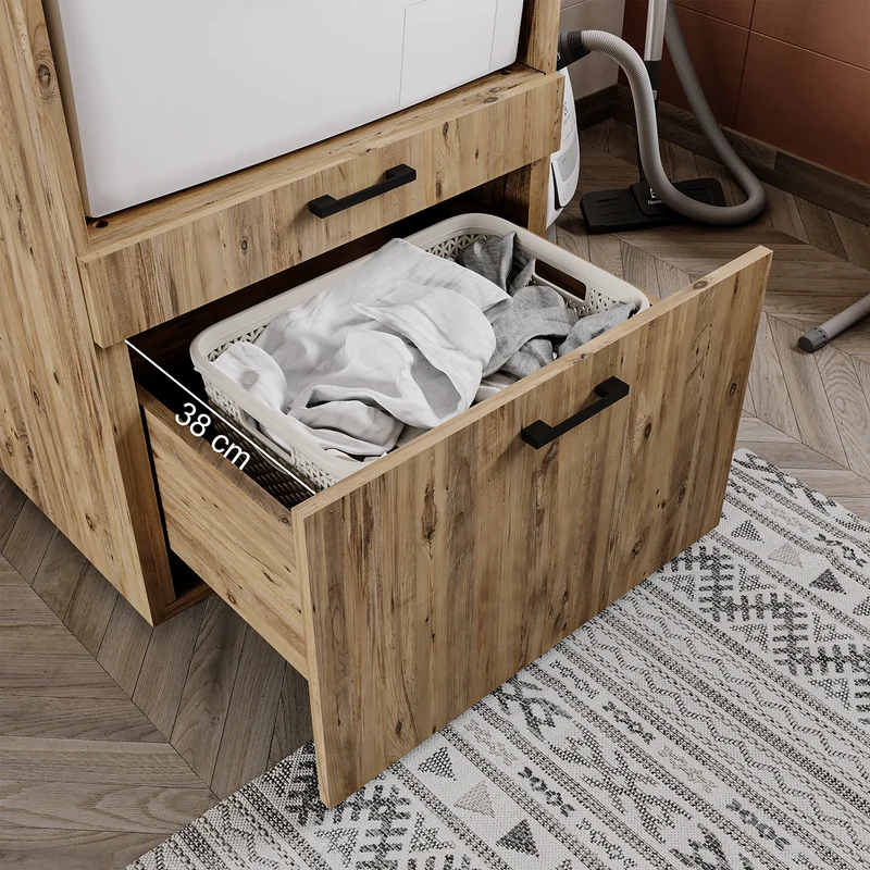 Roomart Waschmaschinenschrank SERIE 2, 67 cm, mit Ausziehbrett und Aufsatz, in 3 Farben