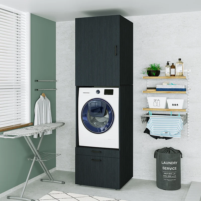 Roomart Waschmaschinenschrank SERIE 2, 67 cm, mit Ausziehbrett und Aufsatz, in 3 Farben